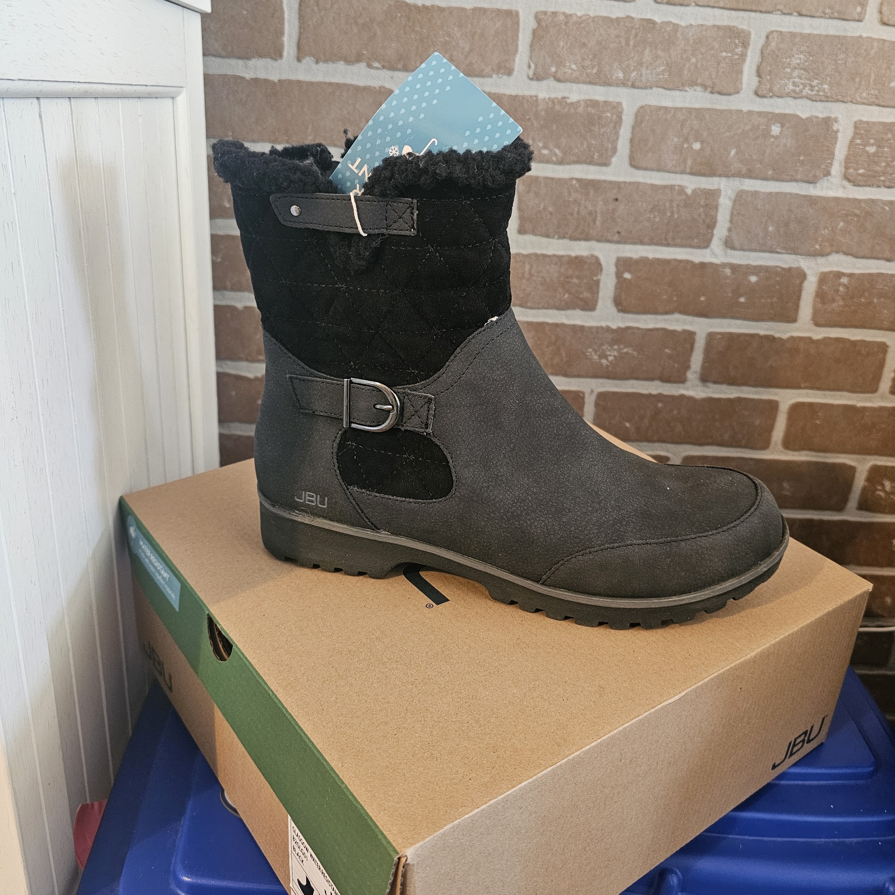 Jambu Women's Black And Dark Gray Winter Boots